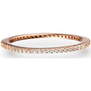 Glanzstücke München - Ring - Zilver - Rosegoud - Zirkonia