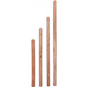 Gartenwelt Riegelsberger 5 stuks hekplank larikshout 27x60 mm 120 cm hoog gekegeld type C halfrond larikshout hout hek lat stakes