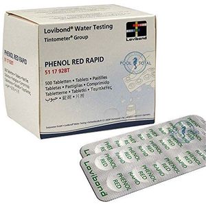 Lovibond Pool Total Phenol Red Rapid 500 tabletten (50 strips) | merkkwaliteit meting van de pH-waarde in zwembad en zwembad | vervangingstabletten voor handmatige zwembadtester (schudbox)