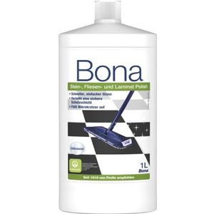Bona - Polijstmiddel voor harde vloeren 1L - Laminaat parket/PVC/tegels - Hoogglanzende formule - Extra beschermlaag