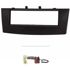 tomzz Audio 2437-008 Radio installatie frame Set geschikt voor Mitsubishi Colt cz3 Facelift uit 2009 zwart met radio-adapter iso