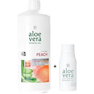 LR AloÃ« Vera Drinking Gel Pfirisch/Peach 1000 ml plus AloÃ« Vera rotatiefles (ongevuld) voor onderweg, 90 ml