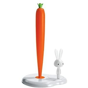 Alessi Bunny and Carrot ASG42 W - Design keukenrolhouder in thermoplastische hars, wit
