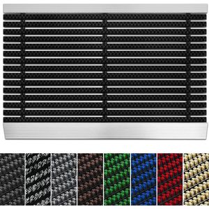 FLOORDIREKT Borstelmat Profi Brush Deurmat Aluminium Deurmat Robuuste Nylonborstels UV bestendig Zwart