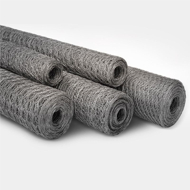 casa pura Tuingaas - Tuinhek - Gegalvaniseerd - Maaswijdte: 13 mm - Hoogte: 75 cm - Lengte: 25 m