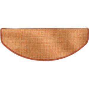 Karat Sisal-Trapmat - Premium - Zelfklevend - Halfrond - Terra - 23,5 x 65 cm