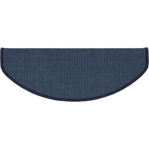 Karat Sisal-Trapmat - Premium - Zelfklevend - Halfrond - Blauw - 23,5 x 65 cm