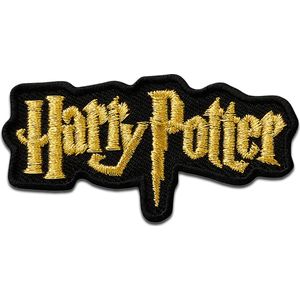 Lapjes Appliqués - Harry Potter logo - overdrukplaatjes opzetstukken Applicaties opnaaien opstrijken Lap Patches, Maat: 3,3 x 6,1 cm