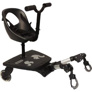 Eichhorn Cozy T-Rider broers en zussen board met zitting en stuurstang, voor kinderen vanaf 12 maanden tot 25 kg (2 wielen met zit)