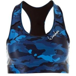 Winshape Dames fitness vrije tijd bustier functionele sportbeha SB101, camo blue, Winshape All-Fit Style, Fitness Vrije tijd Sport Yoga Workout