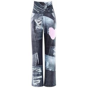 Culottes - Patchwork Grey - 85% Polyester 15% Elastaan