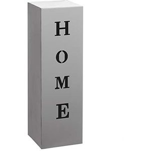 AMARE Home Deco zuil huis ingang tuin lantaarn platform bloemenzuil 16 x 16 x 50 cm grijs, zilver, design