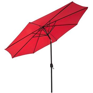 Gartenfreude Aluminium parasol, marktscherm, UV+50, 270 cm, rood