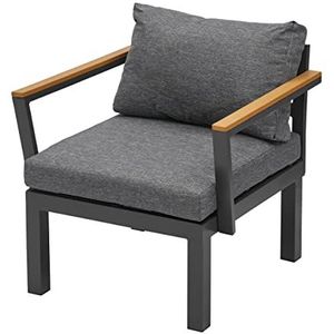 Gartenfreude aluminium Ambience, flexibel inzetbaar met waterafstotende kussens, donkergrijze stoel