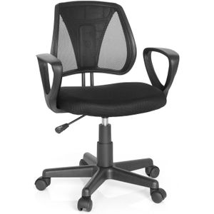 Bureaustoel | Met Armleuning | Kinderen | Stof | Zwart | Ergonomisch
