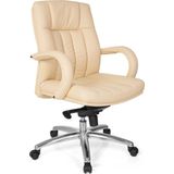 hjh office XXL FG 100 - Bureaustoel - Zware belasting(belasting tot 150 kg)  - Kunstleder - Beige/ creme