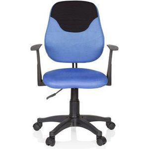 Bureaustoel - Met Armleuning - Kinderen - Stof - Blauw/Zwart - Ergonomisch