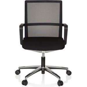 hjh OFFICE Move-TEC NET 608904 Bureaustoel, draaistoel, stof, mesh, zwart