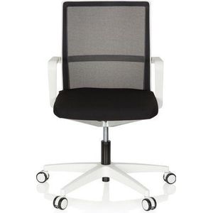 hjh OFFICE 608905 bureaustoel Move-TEC NET 3D stof/net wit/zwart draaistoel voor dynamisch en gezond zitten