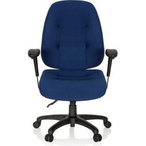 hjh OFFICE Zenit 702301 professionele bureaustoel XXL, stof, blauw, ergonomische draaistoel, belastbaar tot 150 kg