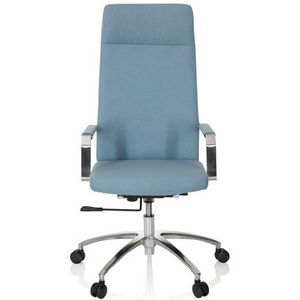 hjh OFFICE 670975 Bureaustoel SARANTO Plus I Stof lichtblauw moderne bureaustoel met hoge rugleuning