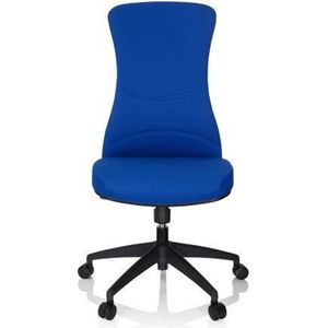 hjh OFFICE 760013 Office XT Professionele bureaustoel van netstof, blauw, draaistoel zonder armleuningen, breed zitvlak, in hoogte verstelbaar