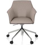 Directiestoel | Met Armleuning | Kunstleder/Stof | Beige/Macchiato | Arezzo