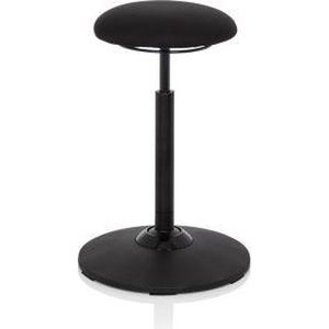 hjh OFFICE Balance SIT - Werkstoel / werkkruk/ verhoogde bureaustoel - Zwart - Stof