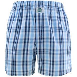 DEAL heren wijde boxershort check blauw 192285
