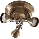Lindby - Perseas - Plafondlamp - Antiek Messing - Dimbaar - 3-lamps