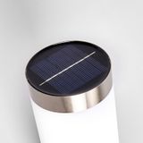 Lindby - Solar Buitenlamp - 1licht - Roestvrij Staa - Polycarbonaat - Roestvrij Staa - Opaalwit