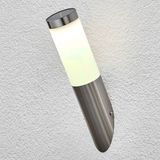 Lindby - Solar Buitenlamp - 1licht - Roestvrij Staa - Polycarbonaat - Roestvrij Staa - Opaalwit