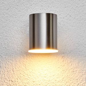 Lindby Ronde LED-buitenwandlamp Morena van rvs