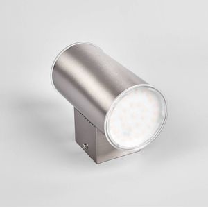 Lindby - LED wandlamp buiten - 2lichts - roestvrij staal, kunststof - H: 14.6 cm - roestvrij staal - Inclusief lichtbronnen