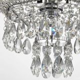 Lindby - hanglamp - 5 lichts - metaal, kristal - H: 62 cm - E14 - chroom, helder