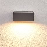 Lucande Sensor-LED-buitenwandlamp Mahra, op zonne-energie