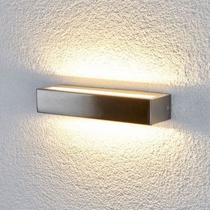 Lindby - LED wandlamp buiten - 1licht - roestvrij staal, polycarbonaat - H: 5 cm - roestvrij staal - Inclusief lichtbron