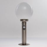 Lindby - Sokkellampen - 1licht - Roestvrij Staa - Glas - H: 45 cm - E27 - Roestvrij Staa