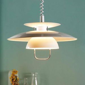 Lindby Hanglamp Nadija - Wit - 43 cm - In Hoogte Verstelbaar
