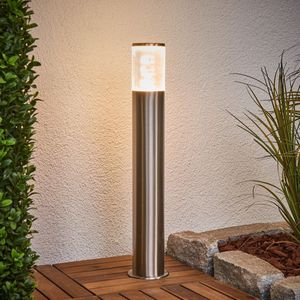 Lindby - LED Buitenlamp - 1licht - Roestvrij Staa - Acryl - H: 54 cm - Roestvrij Staa - Helder