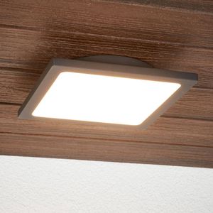 Lucande LED plafondlamp 'Mabella' met bewegingssensor (modern) in Zwart uit aluminium, inclusief lichtbron - plafondlamp, plafonnière, plafondverlichting