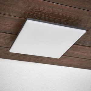 Lucande - LED plafondlamp - 1licht - aluminium, polycarbonaat - H: 4.8 cm - donkergrijs, wit - Inclusief lichtbron