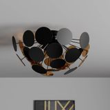 Lindby - Kinan - Plafondlamp - Zwart - Dimbaar - Modern - Kunststof