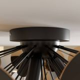 Lindby - Kinan - Plafondlamp - Zwart - Dimbaar - Modern - Kunststof