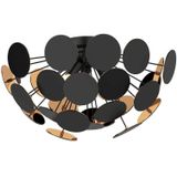 Lindby - Kinan - Plafondlamp - Zwart - Dimbaar - Modern - Kunststof