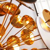 Lindby Hanglamp Kinan met schijfjes in zwart en goud