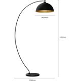 Lindby - Jonera - Vloerlamp - Zwart - Metaal - Hoogte 185cm