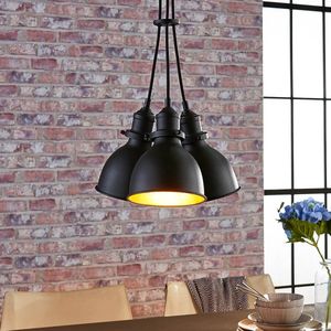 Lindby - Hanglamp - 3 Lichts - Metaal - E27 - Zwar - Goud