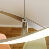 Lindby - Hanglampen- met dimmer - 2 lichts - metaal, PMMA - gesatineerd nikkel, wit - Inclusief lichtbronnen