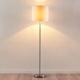 Lindby - Parsa Vloerlamp - Wit - Stijlvol Design - Nikkel Afwerking